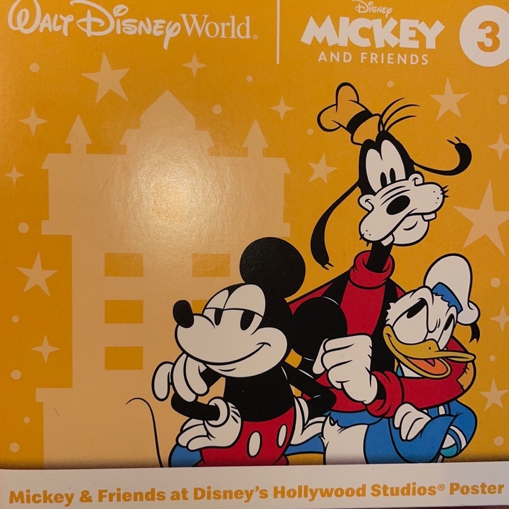 Walt Disney World, Mickey and friends, Hollywood studios poster 3+